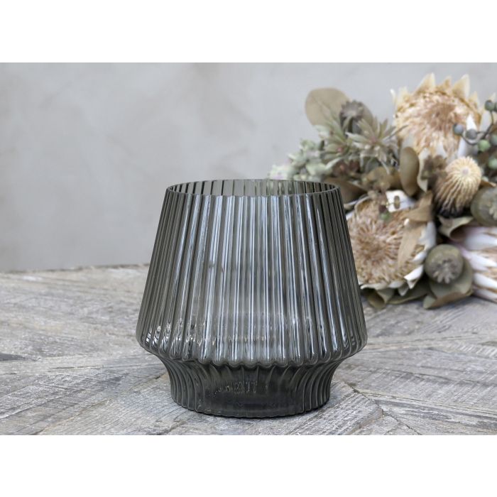 Vase mit Rillen H: 17cm