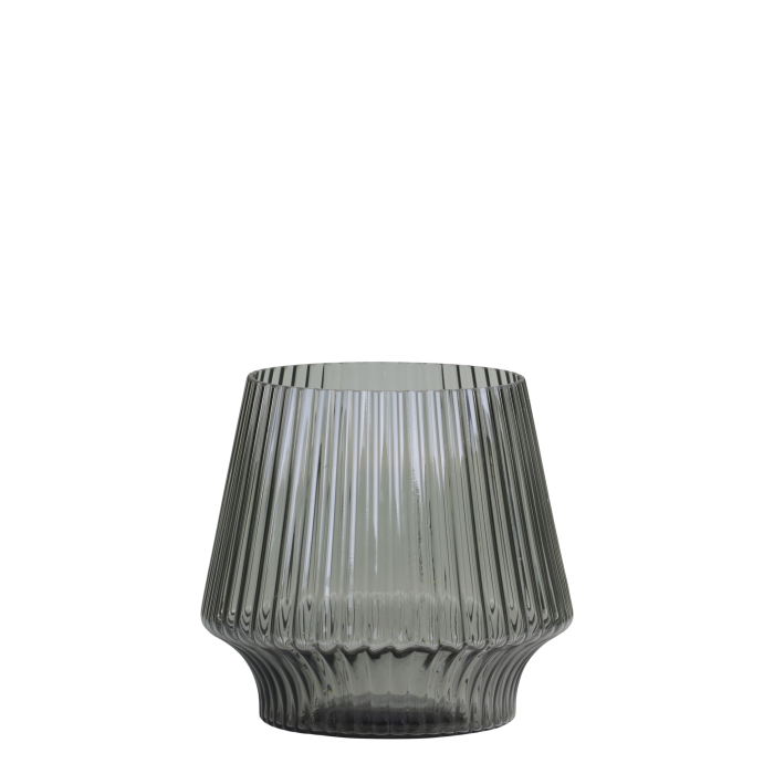 Vase mit Rillen H: 17cm