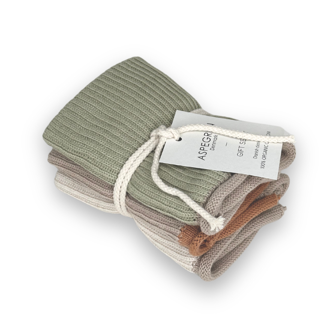 Aspegren Geschenkset Ripple Spüllappen – Aloe, Shell & Birch