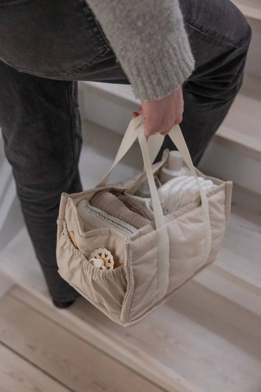 Sebra Stoff-Korb für Wickelzubehör – Morning Beige