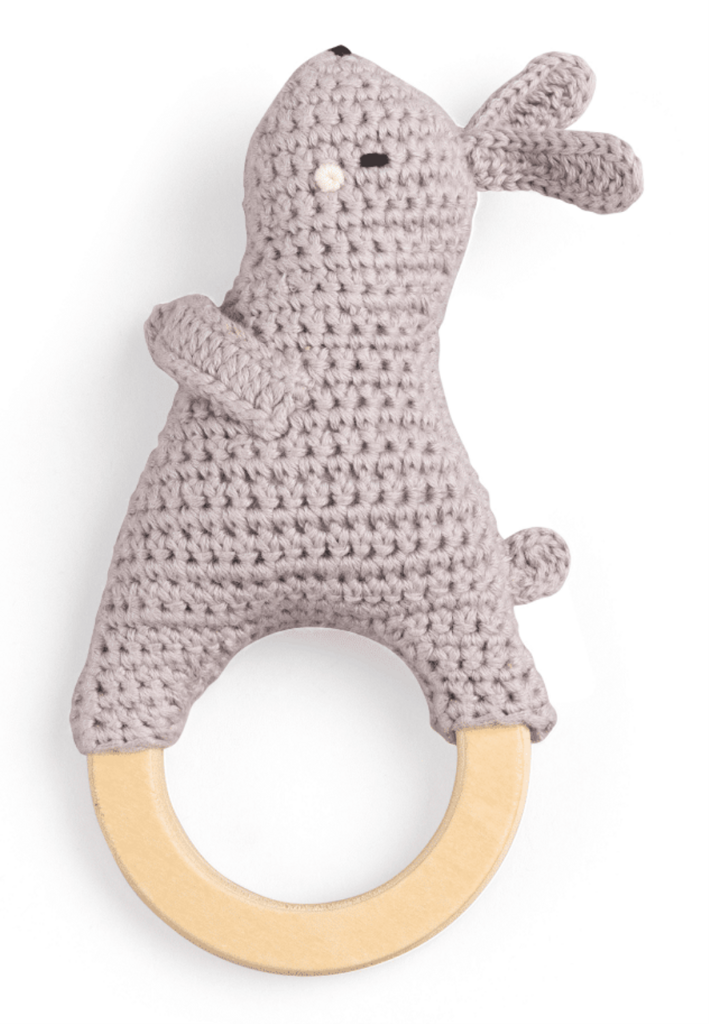 Sebra - Rassel an Holzring - Hase