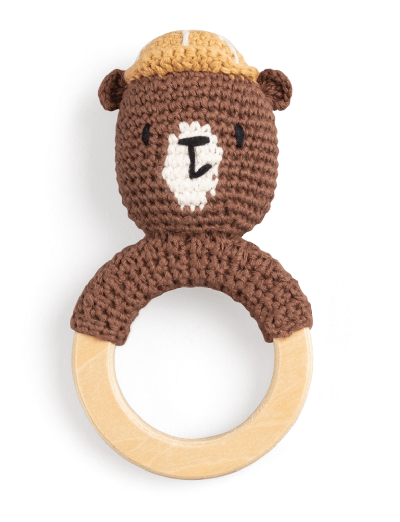 Sebra - Rassel an Holzring - Bär