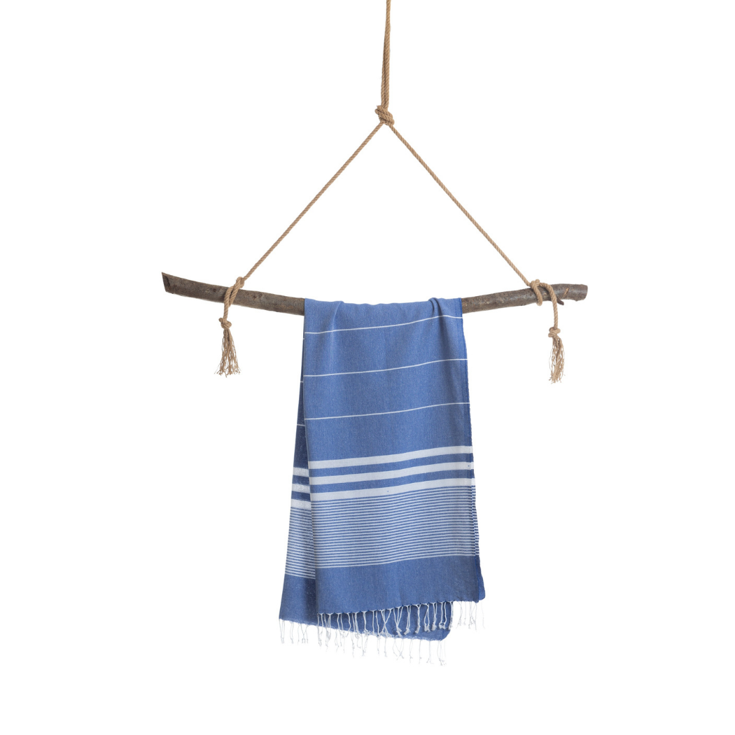 MALIBU Strandtuch, Hamamtuch mit Geschenkverpackung, Blau