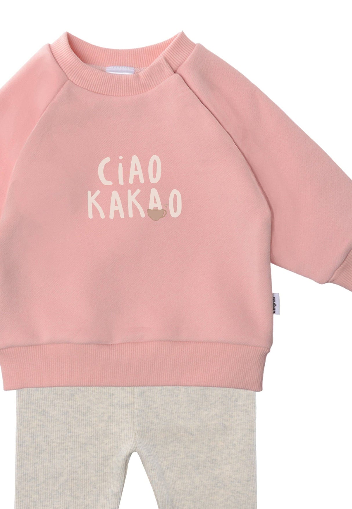 Set mit Sweatshirt in rosa und Leggings "Ciao Kakao"