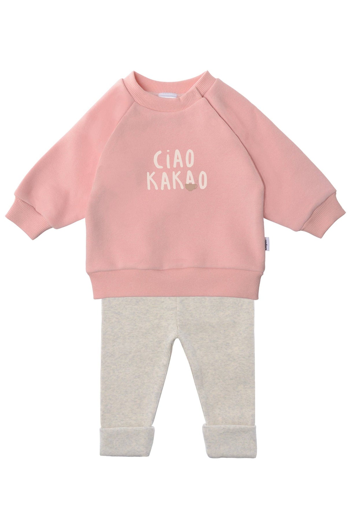 Set mit Sweatshirt in rosa und Leggings "Ciao Kakao"
