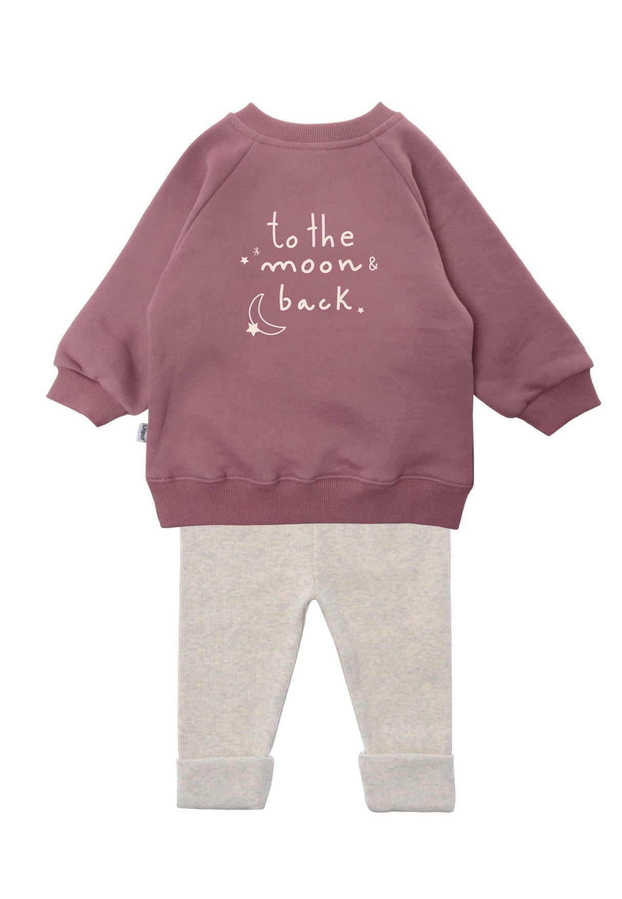 Set mit Sweatshirt in rosenholz und Leggings "to the moon"