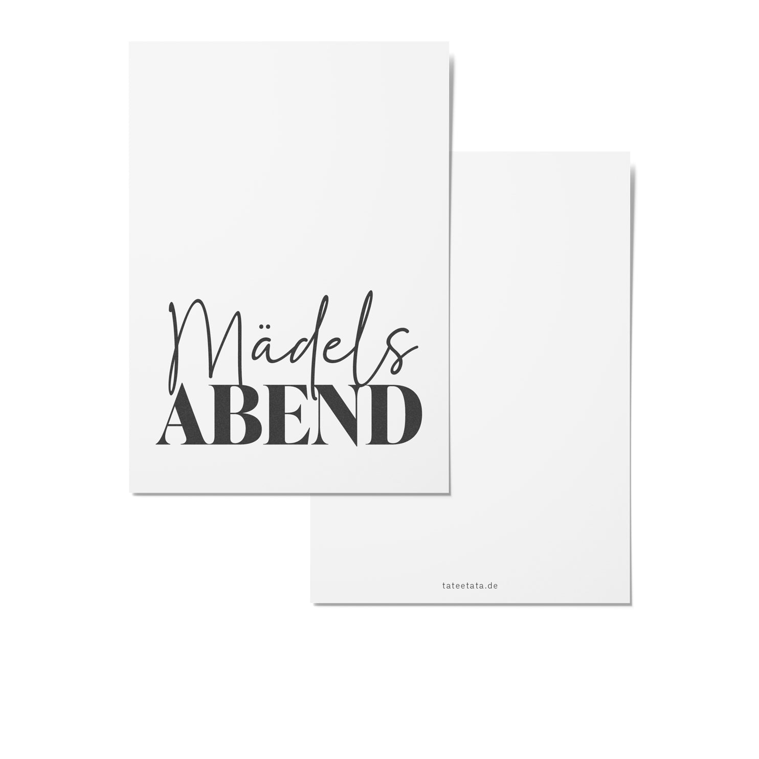 TaTeeTaTa - Postkarte Mädelsabend