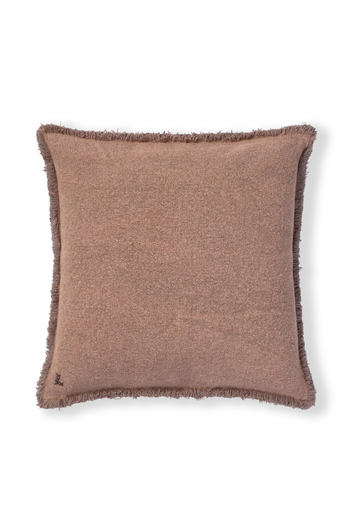 Lorena Canals Kissen aus recyceltem Baumwoll-Canvas – Soil Brown, 45 × 45 cm