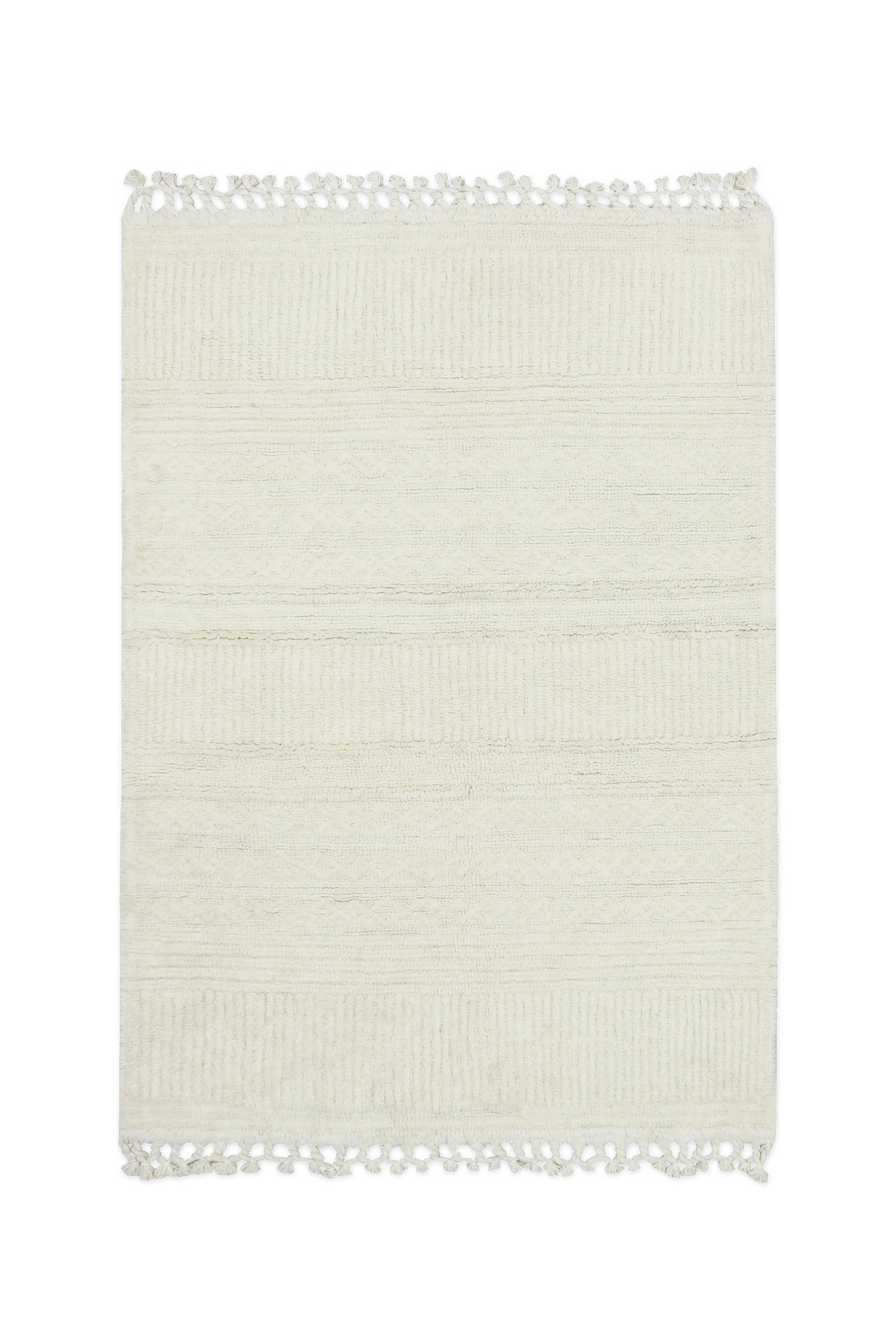 Lorena Canals Woolable Wollteppich Knitwork – White, 120 x 170 cm