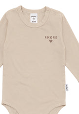 Liliput Langarm-Shirtbody „Amore“ – Beige - 62/68
