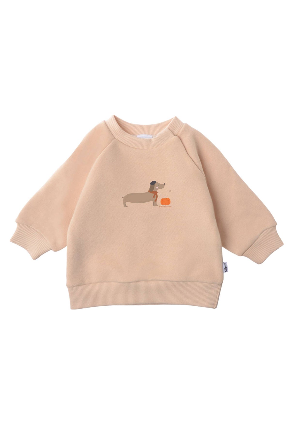 Sweatshirt in beige mit Print Herbst Dackel