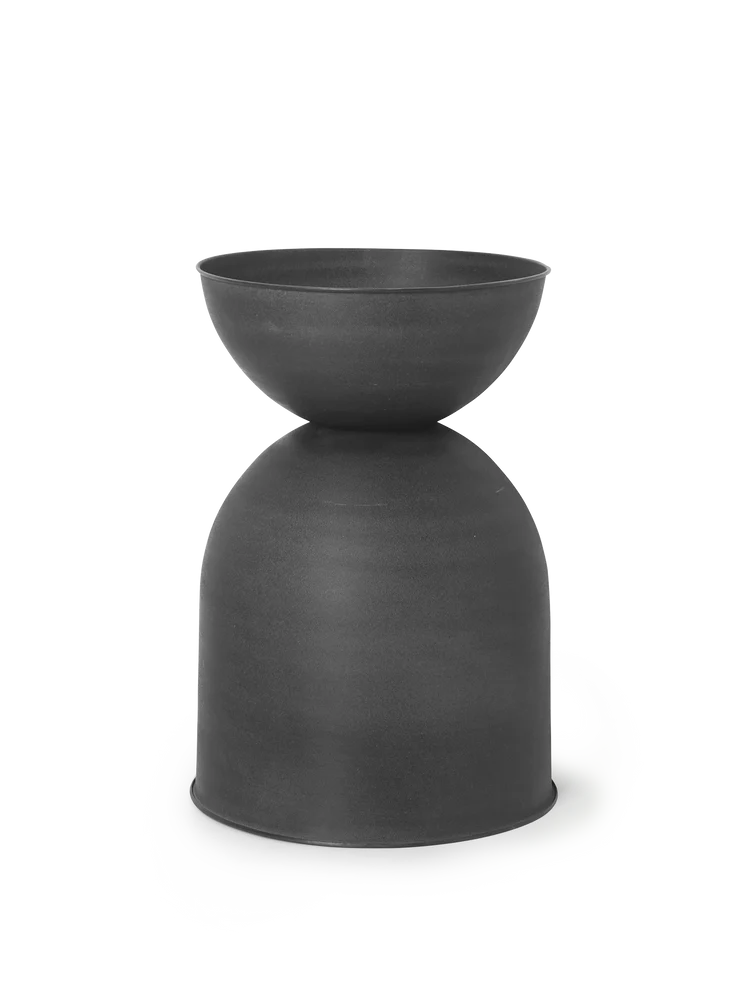 Hourglass Pot black medium