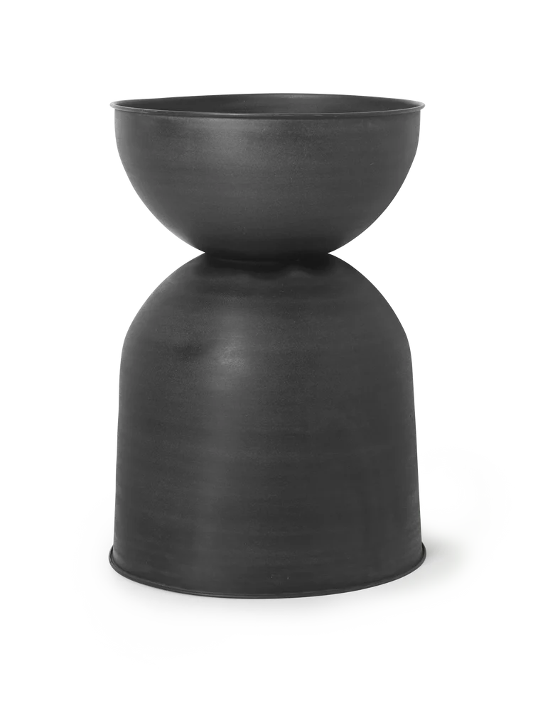 Hourglass Pot black large