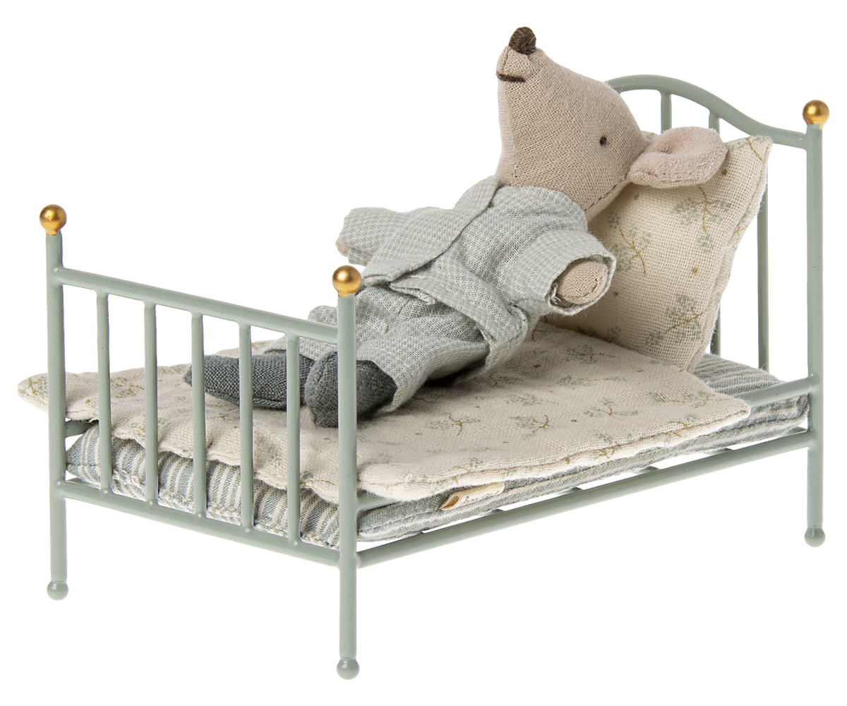 Maileg Vintage Bett, Maus - Minze