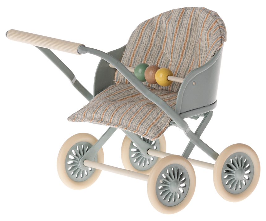 Maileg Kinderwagen, Baby - Blau