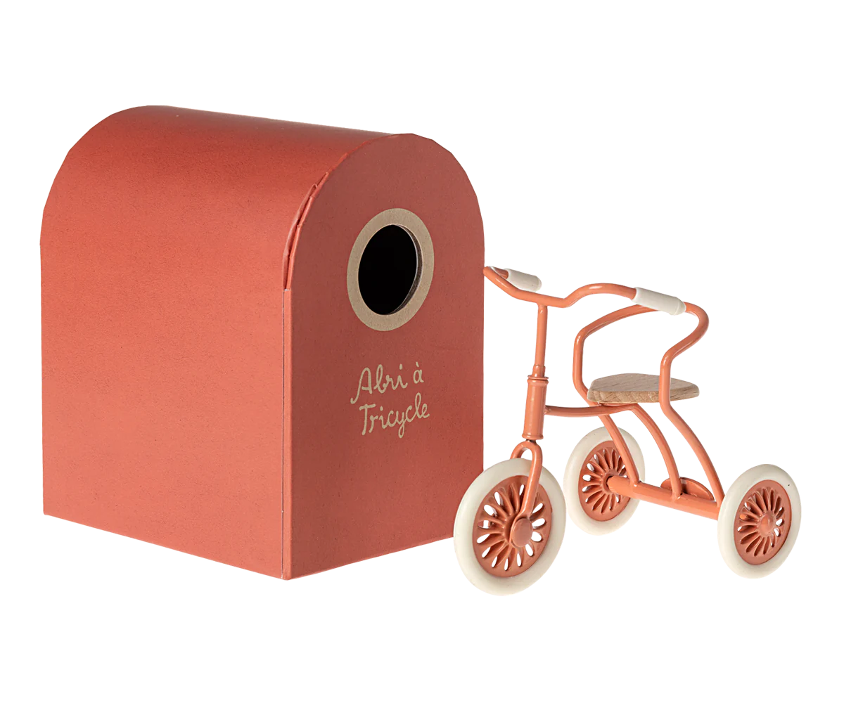 Maileg - Abri à tricycle, Maus -Koralle