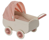 Maileg - Kinderwagen, Maus - Koralle