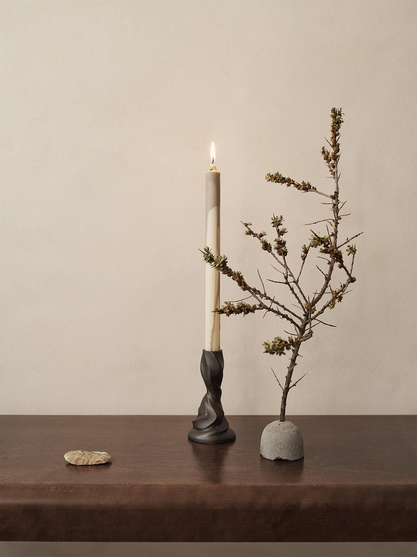 Ferm Living - Dryp Candles - Set of 2 - Warm Grey