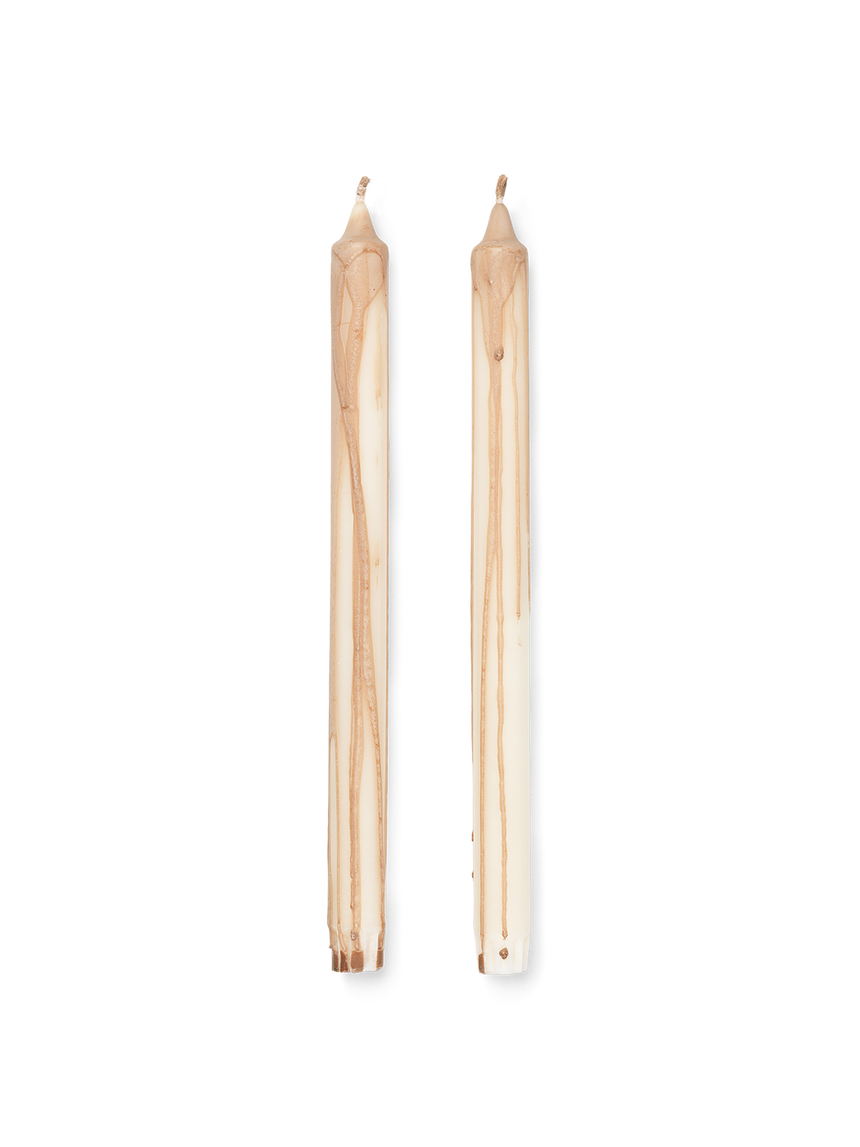 Ferm Living - Dryp Candles - Set of 2 - Beige