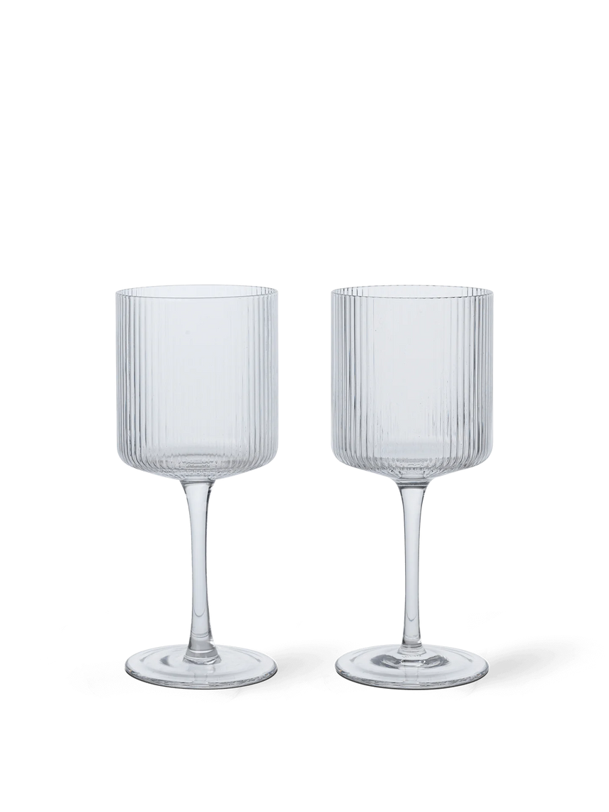 Ferm Living - Ripple White Wine Glasses - Set of 2