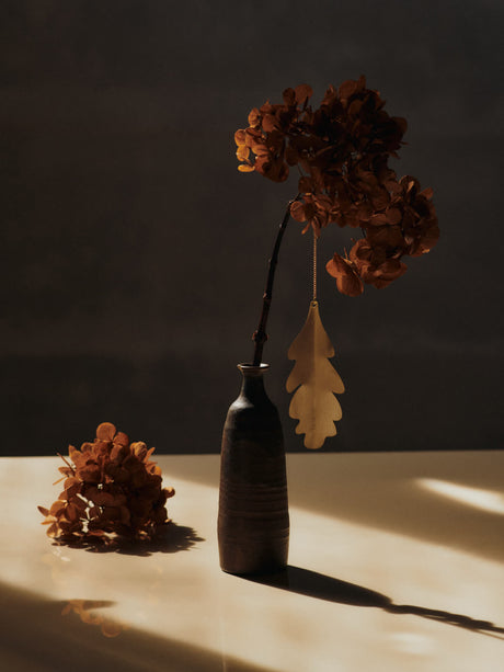 Ferm Living Eichenblatt Weihnachtsornament 4-er Set – Messing