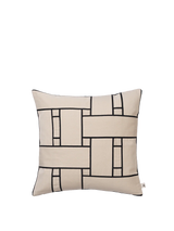 Ferm Living - Lattice Offset Cushion - Off-white/Black