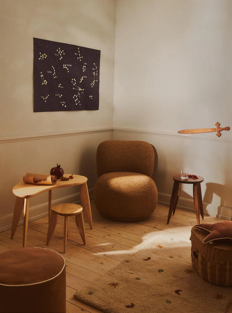 Ferm Living - Feve Kids Stool Kinderhocker aus Eschenholz Natural Ash