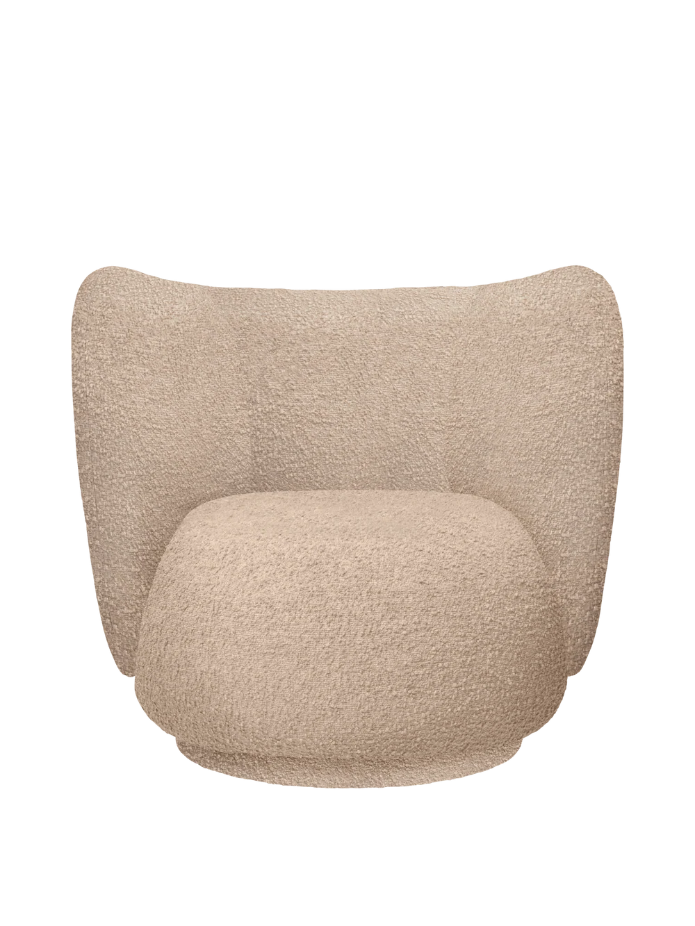 Ferm Living - Rico Lounge Chair Swivel – Raw Bouclé Natural