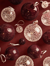 Ferm Living Flurry Glass Baubles S – Weiss, Ø 4 cm