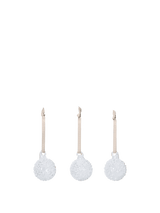 Ferm Living Flurry Glass Baubles S – Weiss, Ø 4 cm