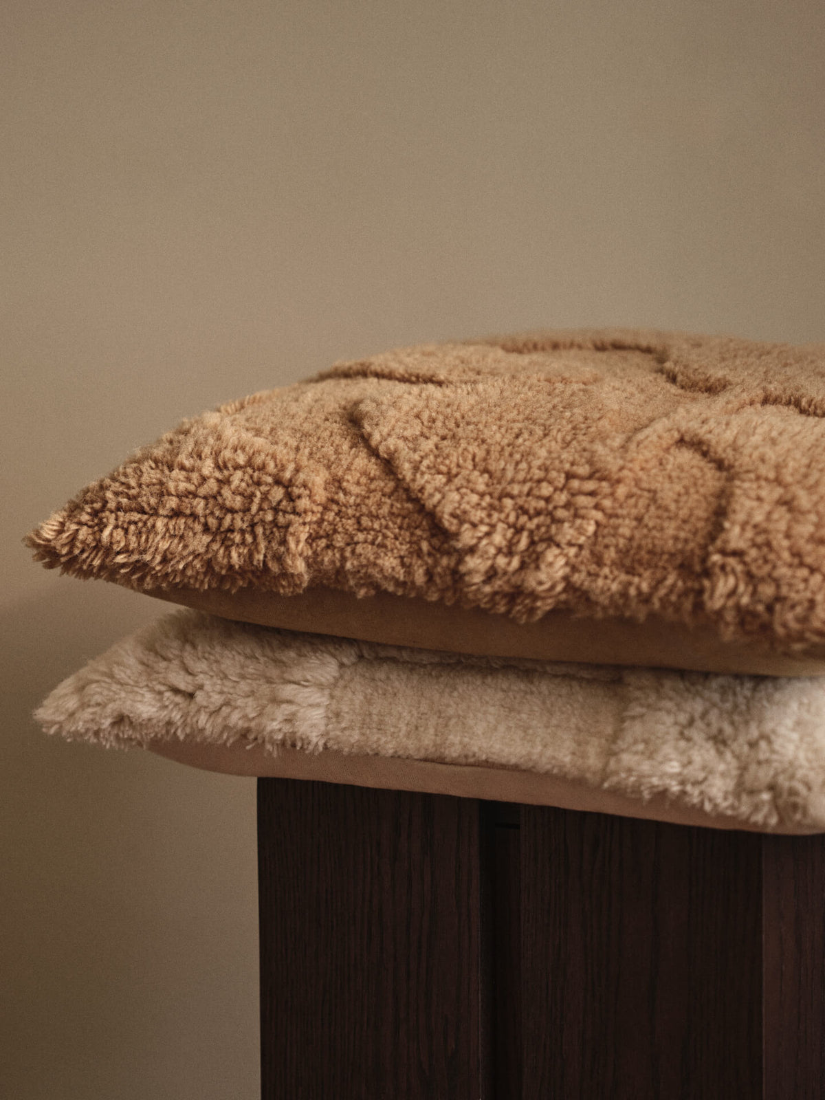 Ferm Living Rime Kissen – Cremeweiß, 50 × 50 cm