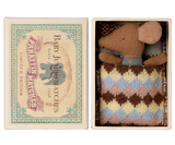 Maileg Sleepy wakey baby maus in Streichholzschachtel - Blau