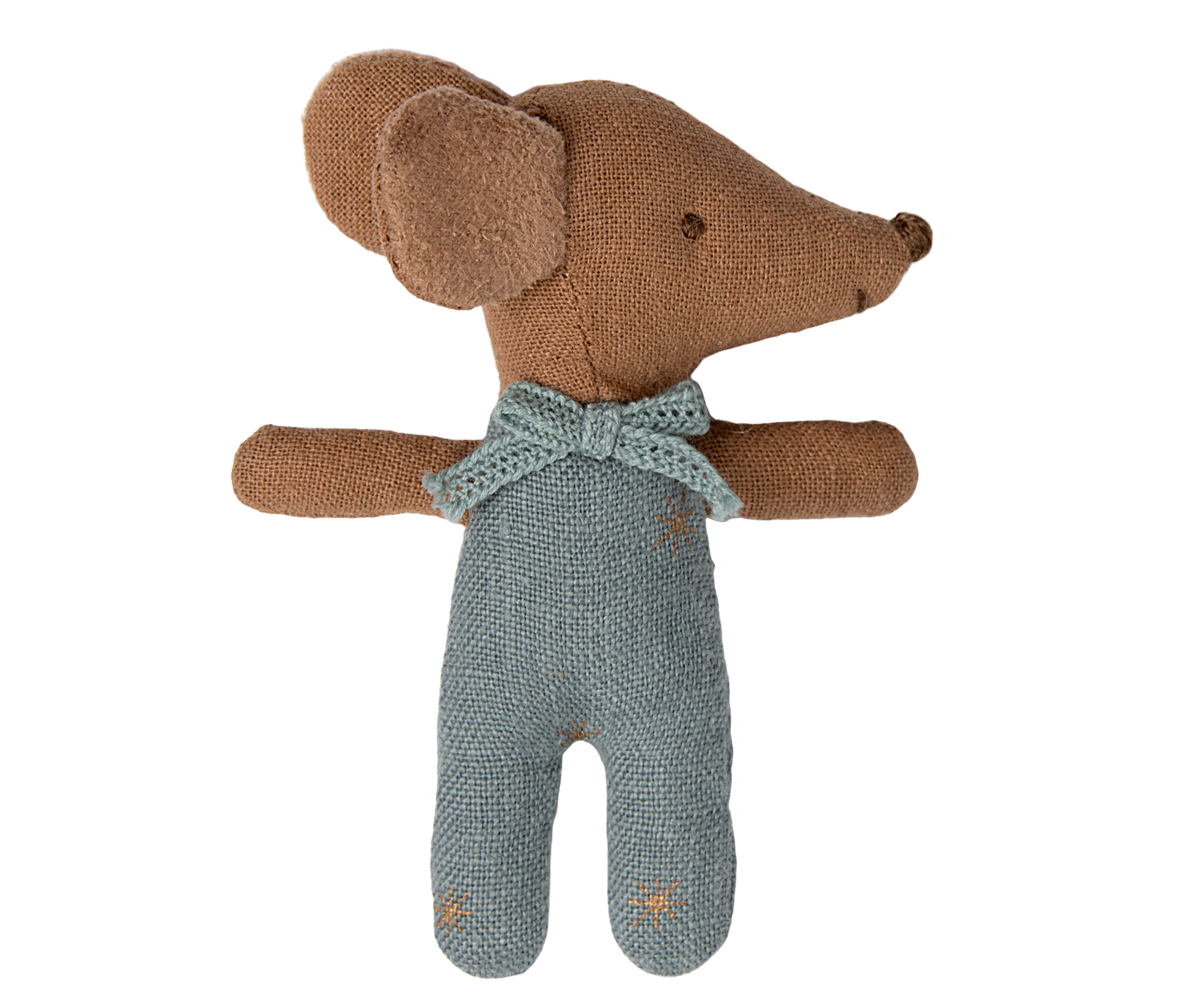 Maileg Sleepy wakey baby maus in Streichholzschachtel - Blau