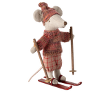 Maileg - Wintermaus mit Skiset, Große Schwester - Rose