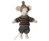Maileg - Wintermaus mit Skiset, Großer Bruder - Grau