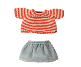 Maileg - Strickpullover und Rock, Große Schwester Maus