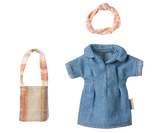Maileg - Jeanskleid und Tasche, Mama Maus