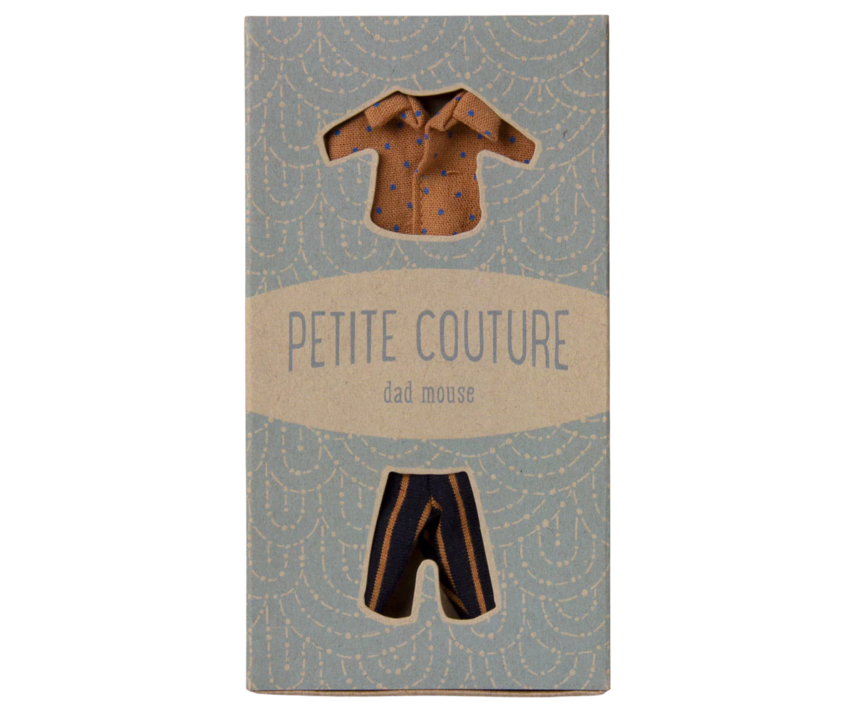 Maileg - Hemd und gestreifte Hose, Papa Maus