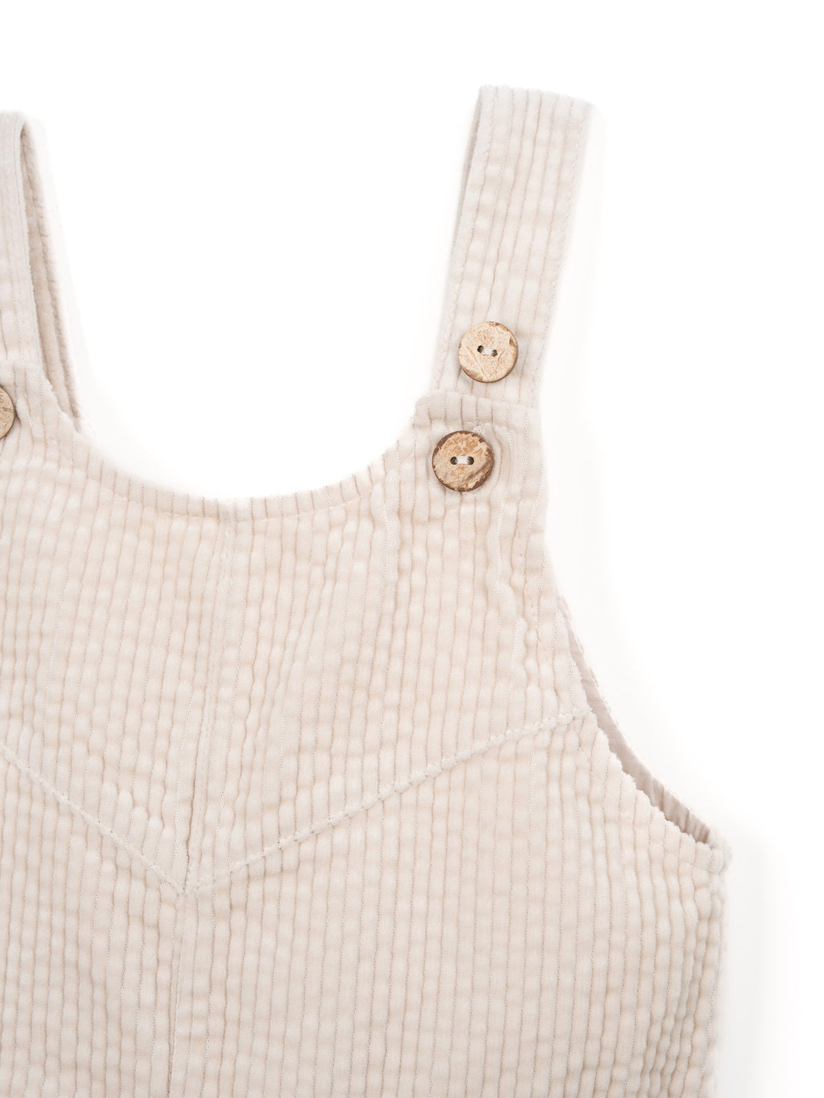 PLAY UP Cord Latzhose mit Seitentaschen – Beige
