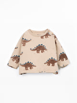 PLAY UP Strickpullover mit Schulteröffnung – Dark Beige