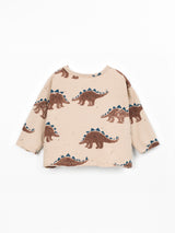 PLAY UP Strickpullover mit Schulteröffnung – Dark Beige