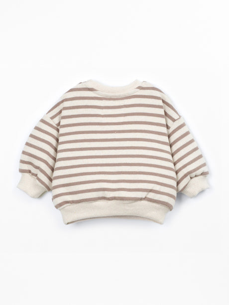 PLAY UP Strickpullover mit Streifen – Light Brown