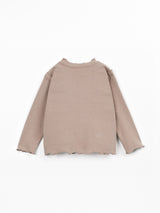 PLAY UP Jersey Sweatshirt mit angerauter Innenseite – Light Brown