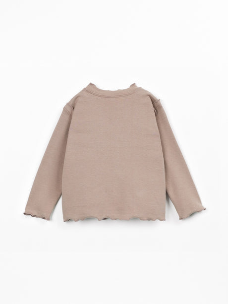 PLAY UP Jersey Sweatshirt mit angerauter Innenseite – Light Brown