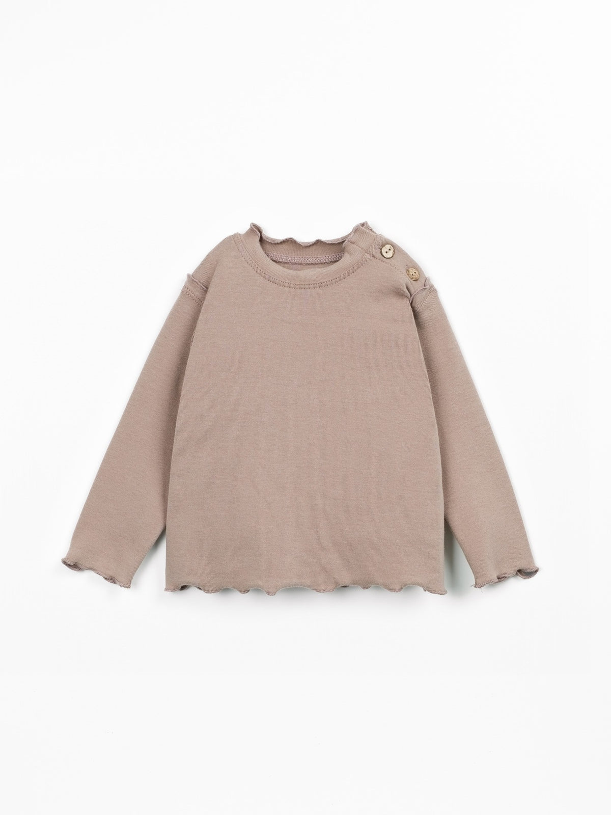 PLAY UP Jersey Sweatshirt mit angerauter Innenseite – Light Brown