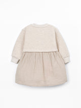 PLAY UP Kleid mit Schulteröffnung – Beige