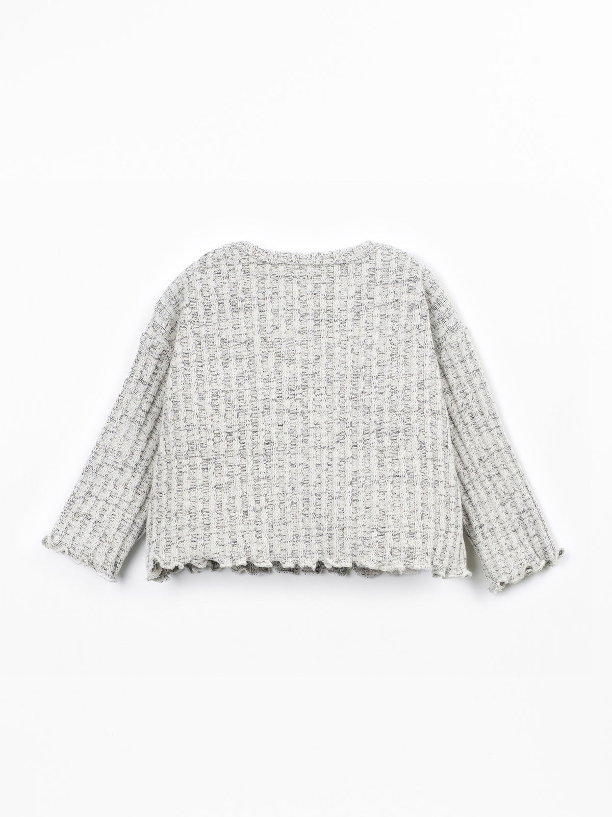 PLAY UP Strickpullover mit Schulteröffnung – Heather Gray