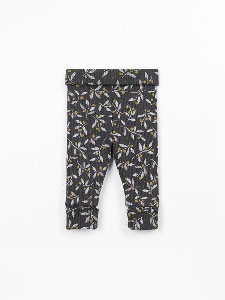 PLAY UP Leggings mit Blätter-Print – Grey