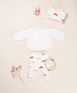 PLAY UP Jersey Langarmshirt mit Schulteröffnung – Beige