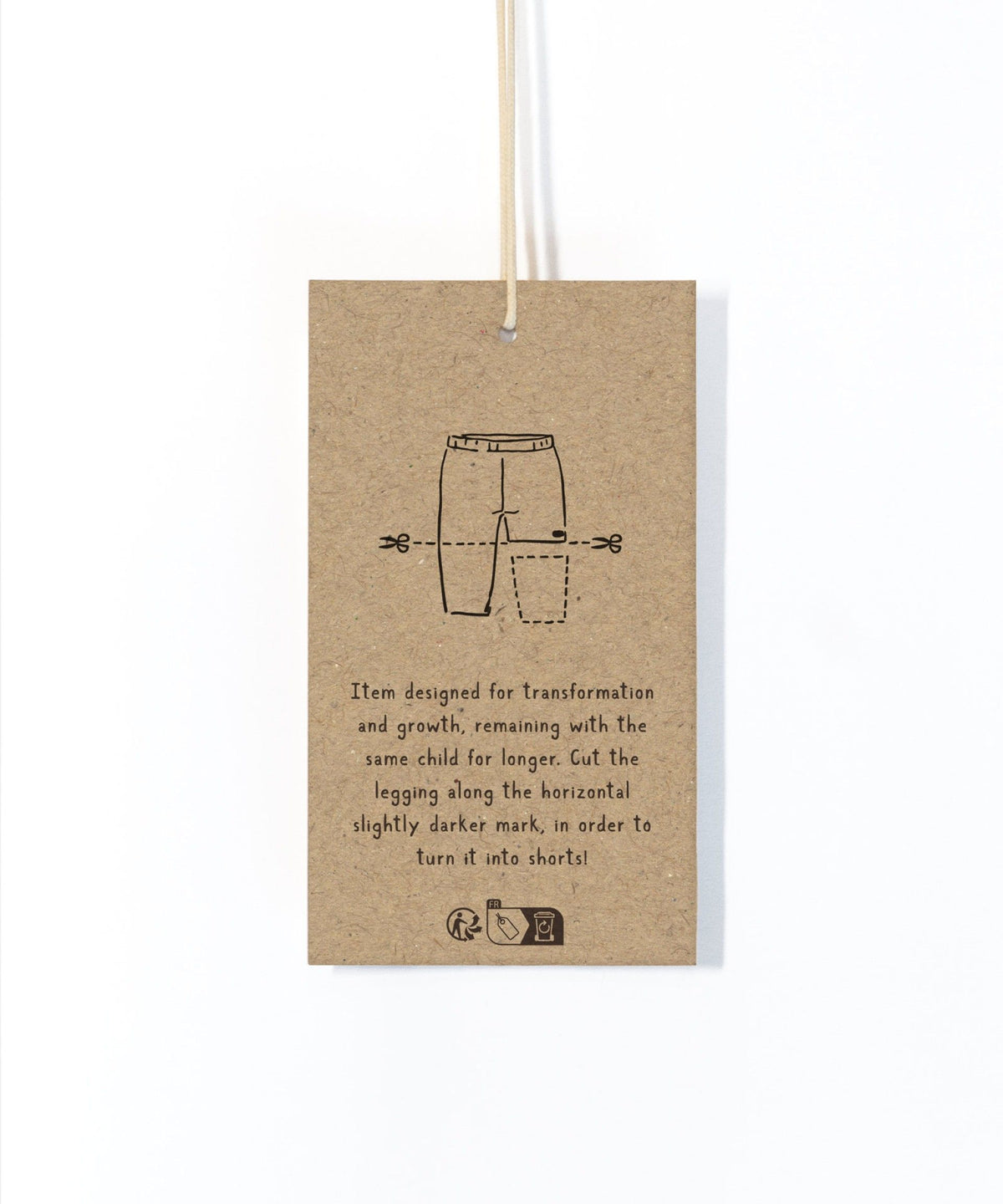 PLAY UP Rippstrickhose mit dekorativer Schleife – Heather Gray